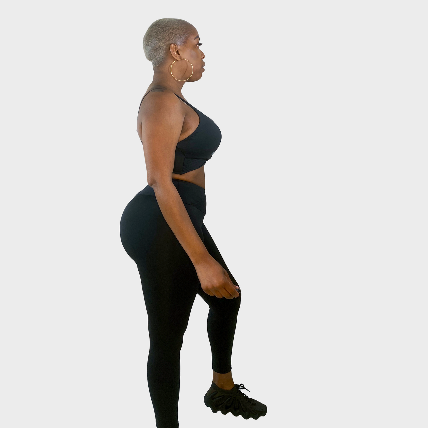 Nobody’s Fool Women's Two Piece Black Crisscross Crop Top