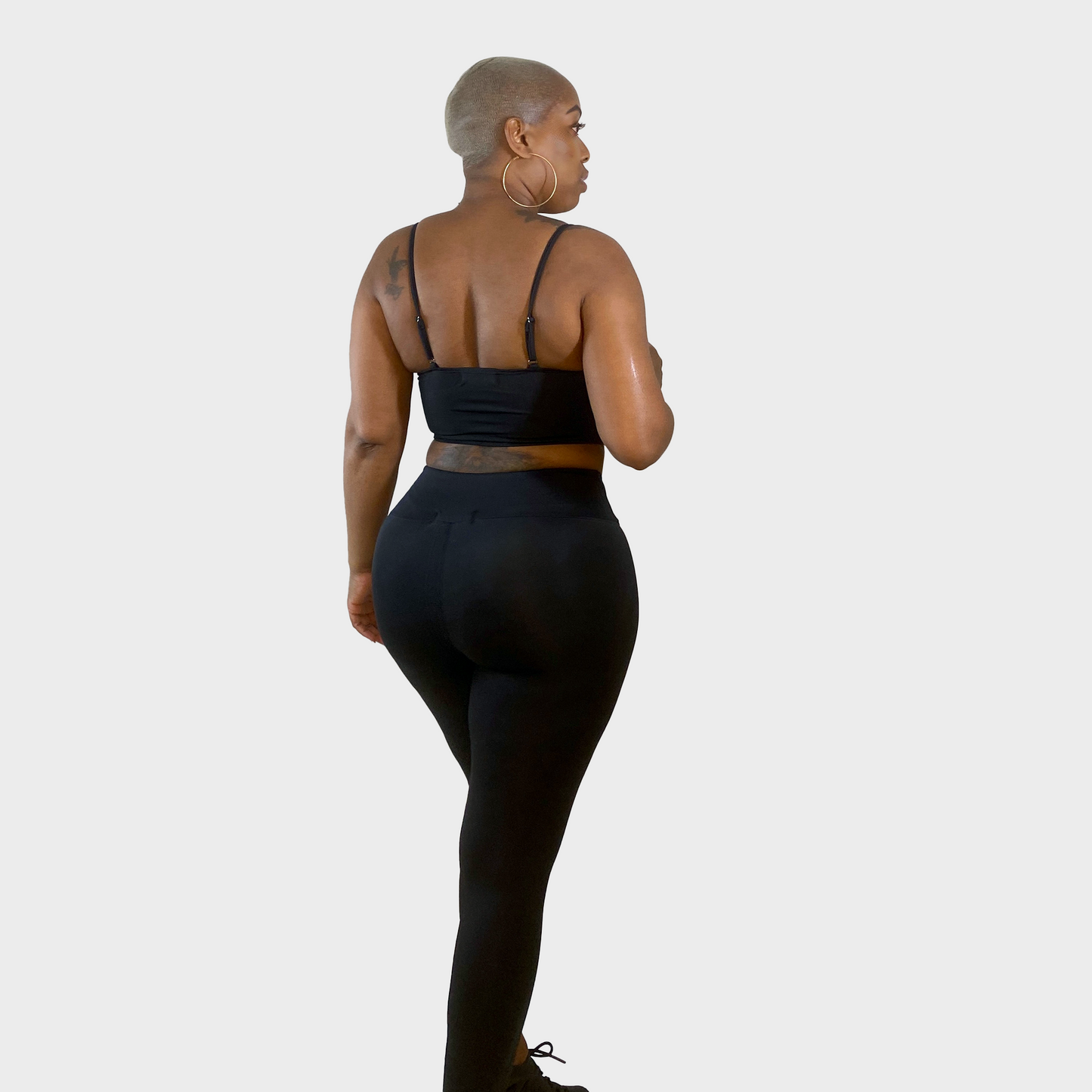 Nobody’s Fool Women's Two Piece Black Crisscross Crop Top