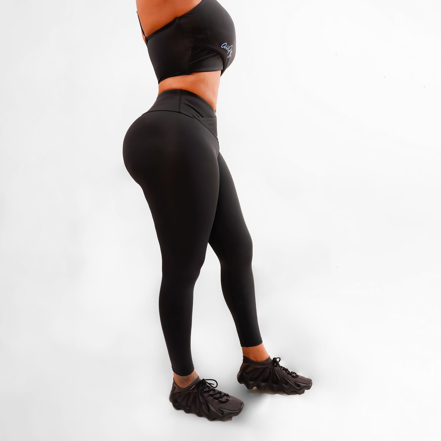 Nobody’s Fool Women's Two Piece Black Crisscross Crop Top