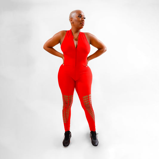 The Blaze Women's Red One Piece Jumpsuit